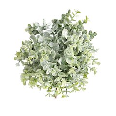 8in. Frosted Eucalyptus Decorative Artificial Ball (Set of 3)
