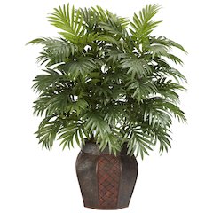 38in. Artificial Areca Palm Plant with Vase