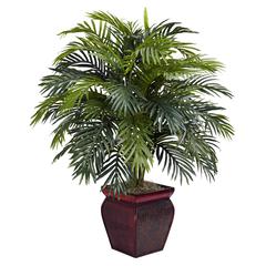Areca with Decorative Planter Silk Plant