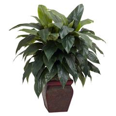 Cordyline with Decorative Vase Silk Plant