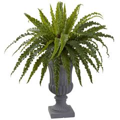 30in. Birds nest Fern Artificial Plant with Urn