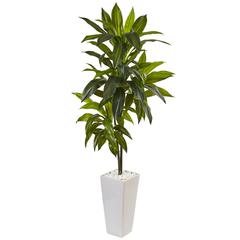 3ft. Dracaena Artificial Plant in White Tower Planter
