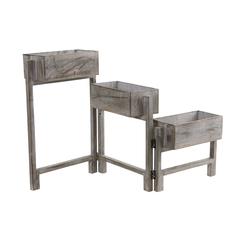 3.5ft. Gray Washed Expandable Decorative Planter