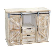 38in. Wide Double Barn Door Console