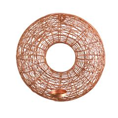 11in. Wired Copper Circle Wall Sconce Candle Holder