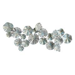 5ft. x 2ft. Coastal Floral Metal Montage Wall Art Decor