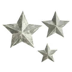 16in., 22in. and 28in. Farmhouse Stars Wall Decoration (Set of 3)