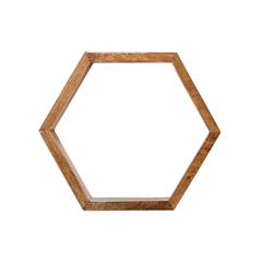 12in. Wooden Hexagon Floating Honeycomb Shelf (Set of 5)