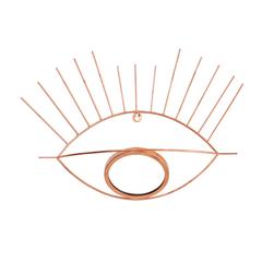19in. Gold Metal Eye Wall Mirror