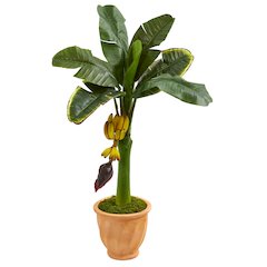 3ft. Banana Artificial Tree in Terracotta Planter