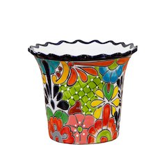 10in. x 12in. Handmade Mexican Talavera Ceramic Planter