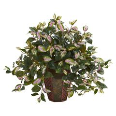 Hoya Artificial Plant in Decorative Planter Green