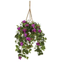 30in. Mixed Bougainvillea Artificial Plant Hanging Basket