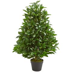 3ft. Bay Leaf Artificial Topiary Tree UV Resistant (Indoor/Outdoor)