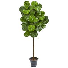 5ft. Fiddle Leaf Artificial Tree with Decorative Planter