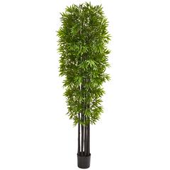 7ft. Bamboo Artificial Tree with Black Trunks UV Resistant (Indoor/Outdoor)