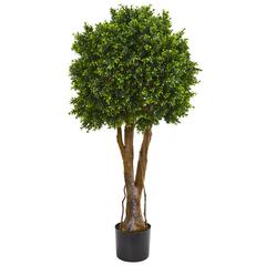 46in. Boxwood Artificial Topiary Tree UV Resistant (Indoor/Outdoor)