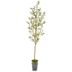 7.5ft. Olive Artificial Tree in Decorative Planter