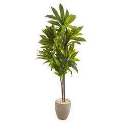 68in. Dracaena Artificial Plant in Sand Colored Planter (Real Touch)