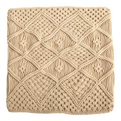 18in. Boho Cross Woven Macrame Decorative Pillow Cover
