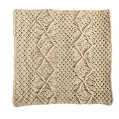 16in. Boho Woven Macrame Decorative Pillow Cover