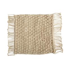 18in. Boho Fringed Woven Macrame Decorative Pillow Cover