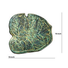 10in. Leaf Shaped Decorative Accent Tray