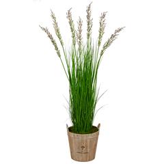 64in. Wheat Grass Artificial Plant in Farmhouse Planter