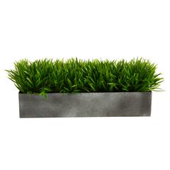 25in. Wild Grass Artificial Plant in Metal Planter