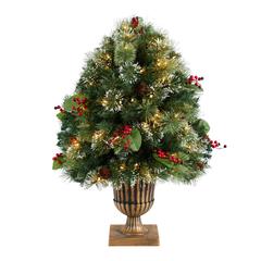 3ft. Holiday Pre-Lit Snow Tip Greenery