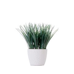 9in. Artificial Grass Plant with Decorative Planter