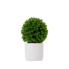 10in. Artificial Boxwood Topiary Plant with Decorative Planter