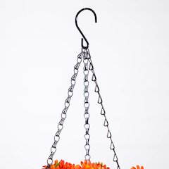 24in. UV Resistant Artificial Chrysanthemum Hanging Basket (Indoor/Outdoor)