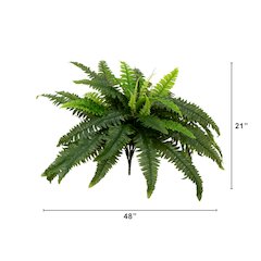 40in. UV Resistant Artificial Boston Fern (Indoor/Outdoor) - Set of 2