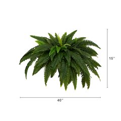 48in. UV Resistant Artificial Boston Fern (Indoor/Outdoor) - Set of 2