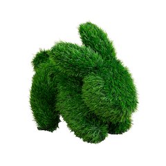 14in. UV Resistant Artificial Grass Garden Plush Topiary Bunny Rabbit
