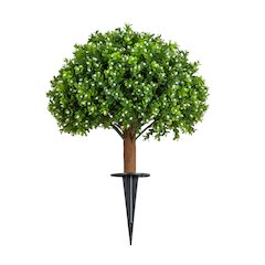 23in. UV Resistant Flowering Boxwood Topiary with Ground Stake (Indoor/Outdoor)