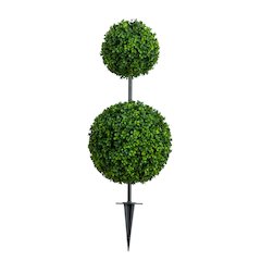 3ft. UV Resistant Boxwood Topiary with Integrated Ground Stake (Indoor/Outdoor)