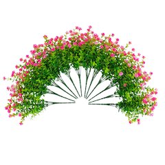 13in. UV Resistant Flowering Mini Rose Bush (Indoor/Outdoor) - Set of 12