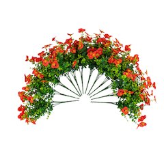 13in. UV Resistant Artificial Pansy Bush (Indoor/Outdoor) - Set of 12