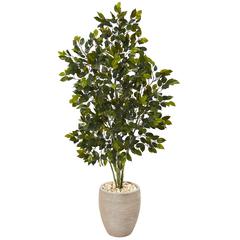 53in. Ficus Artificial Tree in Sand Colored Planter