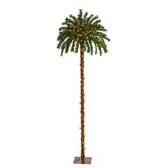 6ft. Christmas Palm Artificial Tree with 200 Warm White LED Lights