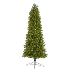 8ft. Slim Virginia Spruce Artificial Christmas Tree with LED Lights