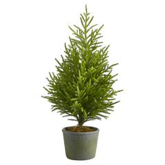 3ft. Norfolk Island Pine Natural Look Artificial Tree in Decorative Planter