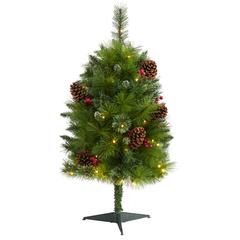 3ft. Montana Mixed Pine Artificial Christmas Tree with Pine Cones
