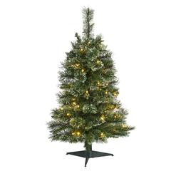 3ft. Wisconsin Slim Snow Tip Pine Artificial Christmas Tree with 50 Clear LED Lights