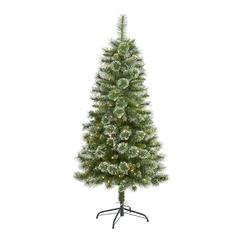 5ft. Wisconsin Slim Snow Tip Pine Artificial Christmas Tree with 150 Clear LED Lights