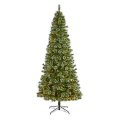 9ft. Wisconsin Slim Snow Tip Pine Artificial Christmas Tree with 800 Clear LED Lights