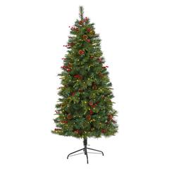 6ft. Mixed Pine Artificial Christmas Tree with 250 Clear LED Lights