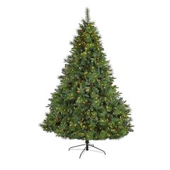 7.5ft. West Virginia Mixed Pine Christmas Tree with 600 Clear LED Lights